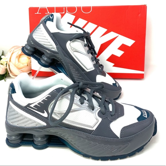 Nike Shox Enigma Leather Mesh Dark Grey W AUTHENTI - Picture 2 of 8